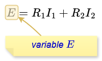 Équation et variables