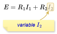 Équation et variables